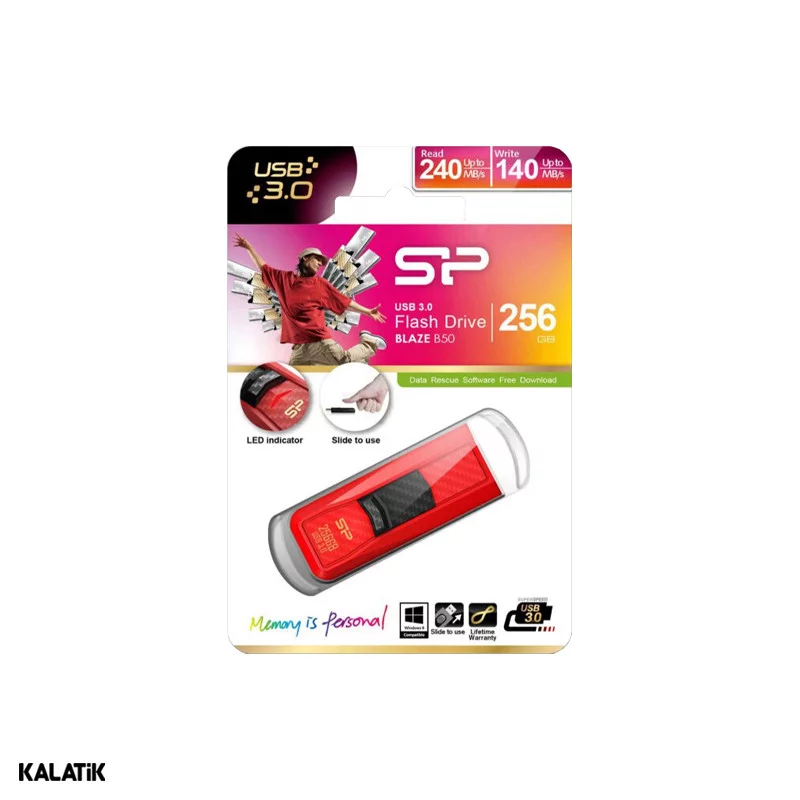 فلش مموری سیلیکون پاور مدل Blaze B50 ظرفیت 256 گیگابایت