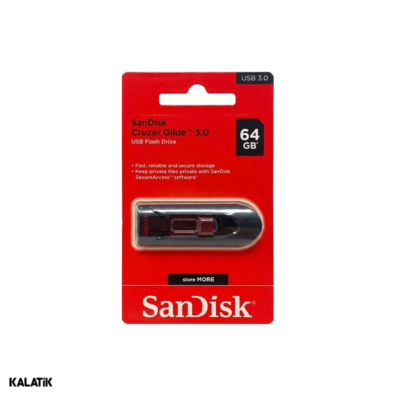 فلش مموری سن دیسک مدل Cruzer Glide ظرفیت 64 گیگابایت