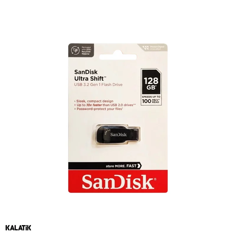 فلش مموری سن دیسک مدل Ultra Shift ظرفیت 128 گیگابایت