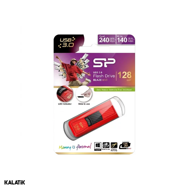 فلش مموری سیلیکون پاور مدل Blaze B50 ظرفیت 128 گیگابایت