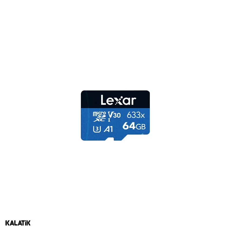 کارت حافظه MicroSDXC لکسار مدل V30 A1 کلاس 10 استاندارد UHS-I U3 با سرعت 100mb ظرفیت 64 گیگابایت