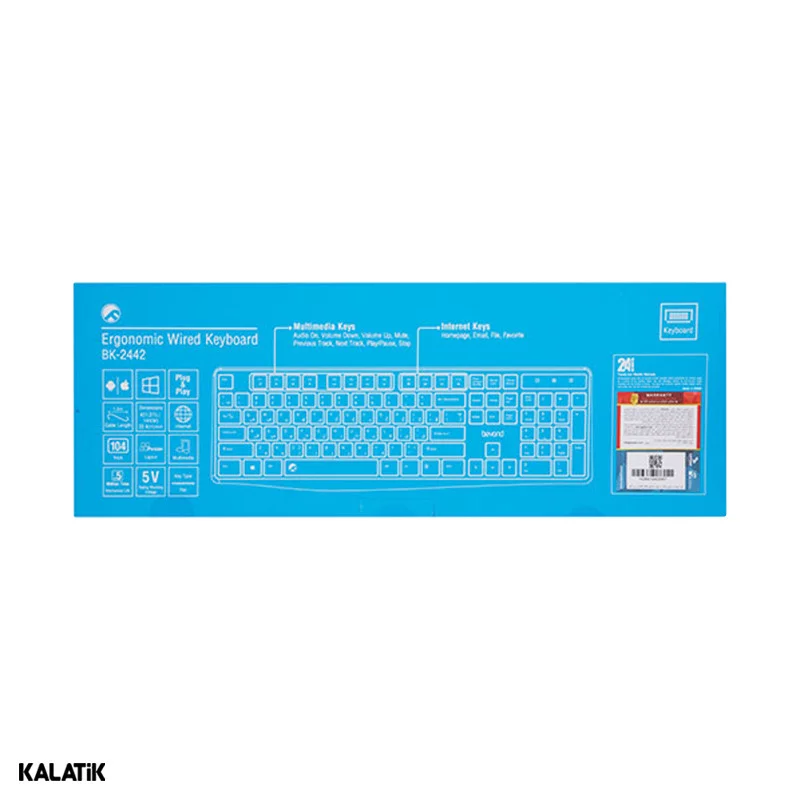 کیبورد با سیم بیاند مدل BK-2442