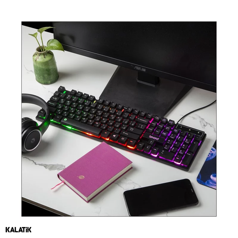 کیبورد با سیم بیاند مدل BK-7120 RGB