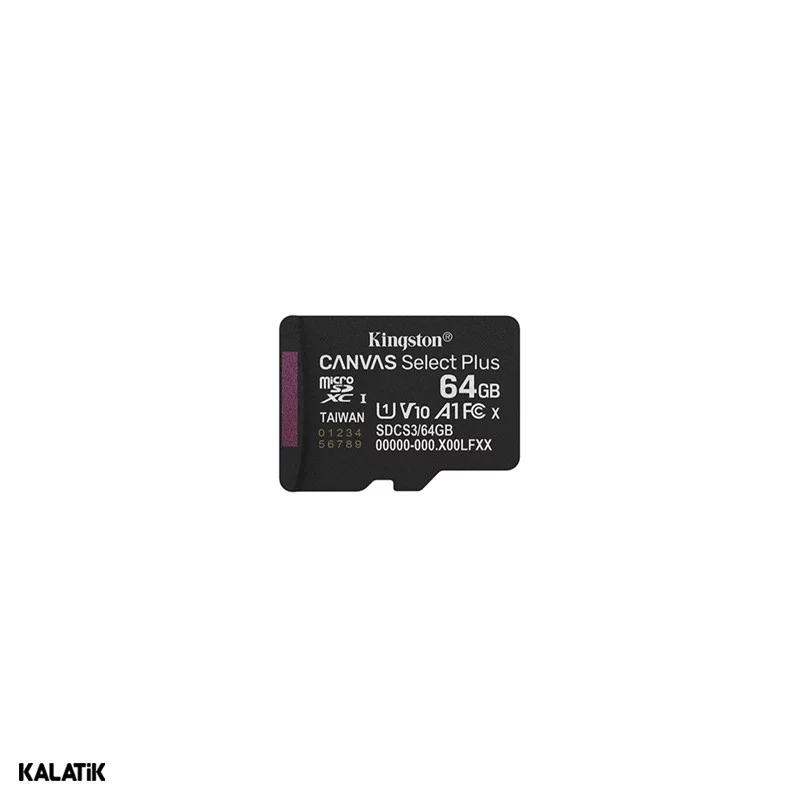 کارت حافظه microSDXC کینگستون مدل Canvas Select Plus کلاس 10 استاندارد UHS-I U1 با سرعت 100MB ظرفیت 64 گیگابایت