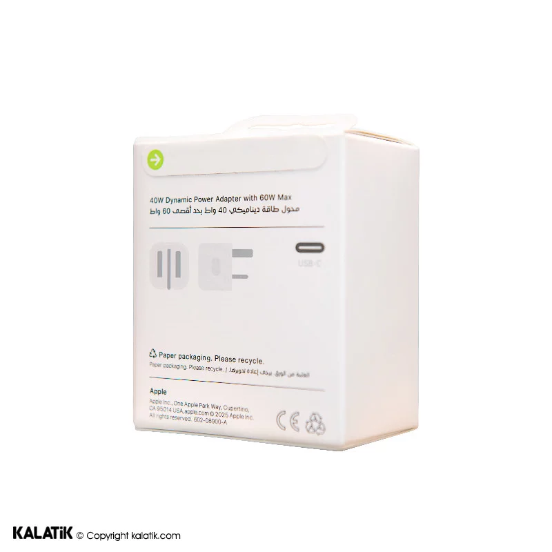 شارژر دیواری 40W اپل USB-C مدل A3353 ZE/A-شارسل