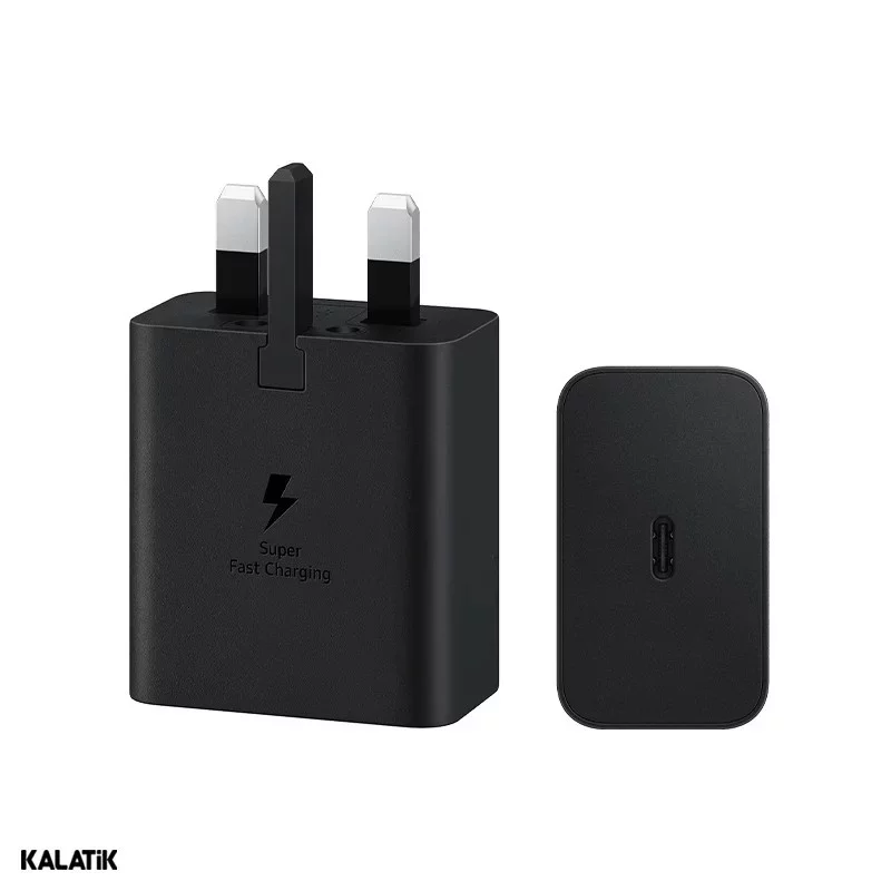 شارژر دیواری 45W سامسونگ مدل EP-T4510 فست PD سه پین دارای GAN-NFC به همراه کابل-شارسل
